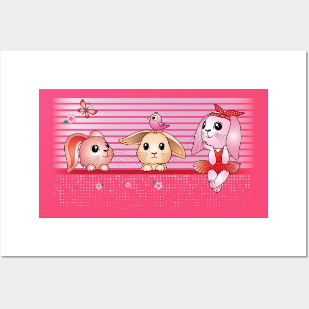 rabbit and friends Wall Art by Supak